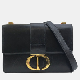 Christian Dior Black Leather 30 Montaigne Shoulder Bag 987871