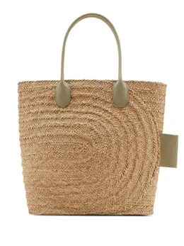 Burberry woven-raffia tote bag 23708594