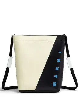 Marni logo-lettering shoulder bag 24020029