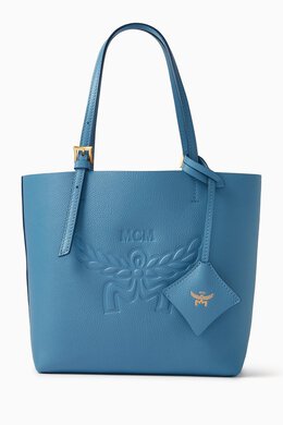 MCM Himmel Shopper Tote Bag in Grained Leather 217403247_14