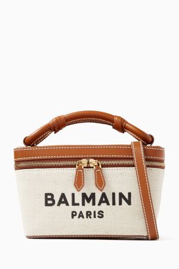 Balmain B-Army Vanity Case Bag in Canvas & Leather 217350057_15