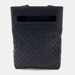 Bottega Veneta Black Leather Mesh Crossbody Bag 992477
