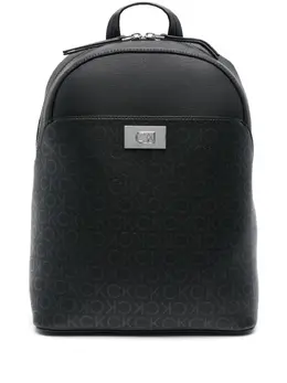 Calvin Klein monogram-pattern zipped backpack 23905030