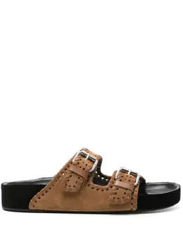 Isabel Marant Lennyo buckled suede slides 23690820