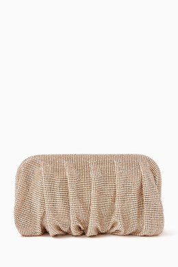 Benedetta Bruzziches Medium Venus La Grande Clutch in Rhinestone Crystal Mesh 215959374_1689