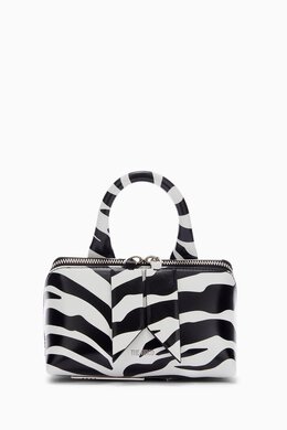 The Attico Friday Zebra-print Crossbody Bag in Leather 217137584_2709