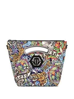 Philipp Plein medium Tattoo-print tote bag 22223198