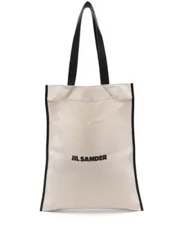 Jil Sander Flat embroidered-logo tote bag 23956128