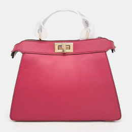 Fendi Hot Pink Leather Small Peekaboo ISeeU Tote Bag 992682