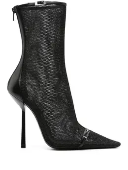 Saint Laurent 115mm Oxalis mesh pointed boots 21316610