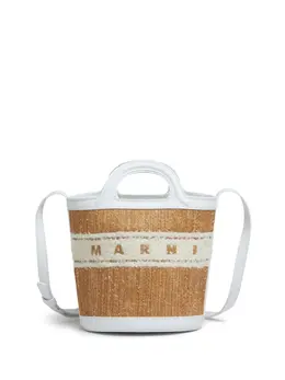 Marni small Tropicalia logo-embroidered bucket bag 24018958