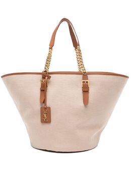 Saint Laurent Cassandre-tag canvas tote bag 23959873