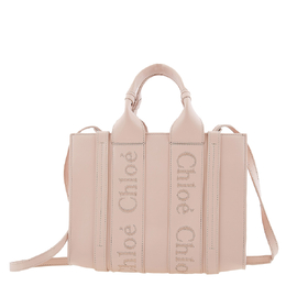 Chloe Ladies Cement Pink Small Woody Tote Bag chc23us397i60
