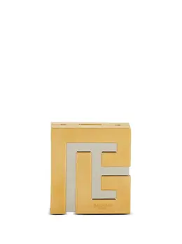 Balmain logo-plaque metal clutch bag 21256979