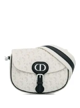 Christian Dior 2021 Medium Perforated Calfskin Oblique Bobby Flap crossbody bag 24220015