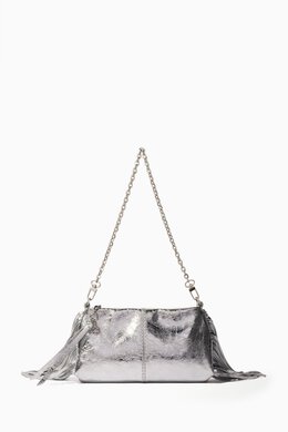 Maje Miss M Clutch Bag in Metallic Leather 217451291_247
