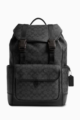 Coach League Flap Backpack in Signature Canvas 217291889_19