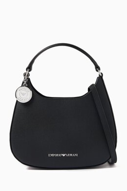 Emporio Armani Small Shoulder Bag in Grained Leather 217323918_13