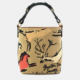 Christian Dior Multicolour Embroidered Canvas Small Christian DiorAvenue Bucket Bag 997602