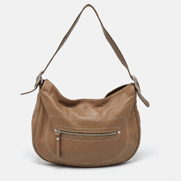 Longchamp Beige Leather Hobo 1001012