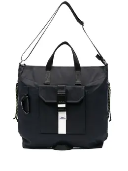 A.P.C. logo-tag tote bag 24017370