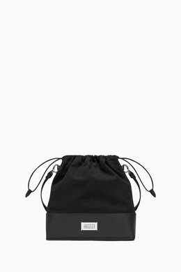 Maison Margiela 5AC Drawstring Shoulder Bag in Leather and Poly-blend 217420048_13