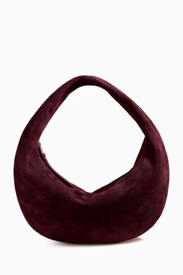 Khaite Medium Olivia Hobo Bag in Suede 217447739_16