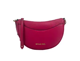 Michael Kors Dover Small Pink Half Moon Crossbody Bag Purse 84000