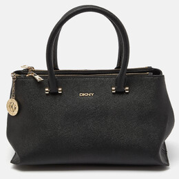 DKNY Black Saffiano Leather Bryant Park Zip Tote 1006835
