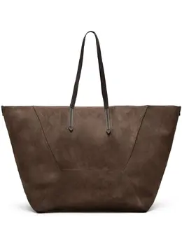 Brunello Cucinelli large BC Duo suede tote bag 24037642