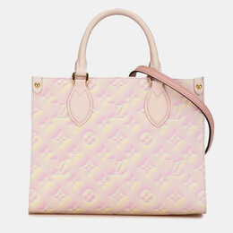 Louis Vuitton Pink Monogram Empreinte Summer Stardust OnTheGo PM Tote Bag 1068668