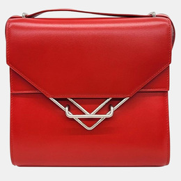 Bottega Veneta Red Leather Clip Shoulder Bag 985713