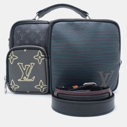 Louis Vuitton Black Canvas and Leather Monogram Eclipse Patchwork Messenger Bag 1005993