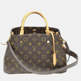 Louis Vuitton Brown Monogram Canvas BB Montaigne Satchel Bag 1005960