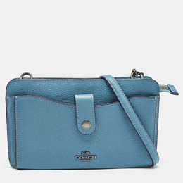 Coach Blue Leather Noa Pop Up Crossbody Bag 1008388