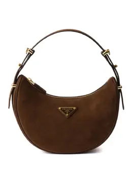 Prada Arqué suede shoulder bag 24445778
