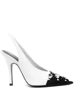 The Attico 105mm Fiona slingback pumps 24384451