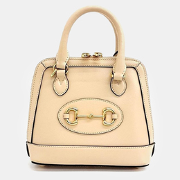 Gucci White Leather Horsebit 1955 Mini Top Handle Bag 1007816