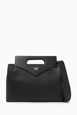 MCM Large Soft Diamond Tote Bag in Grained Leather 217563138_13