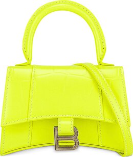 Сумка Balenciaga Mini Hourglass Strap Bag Fluorescent Yellow, желтый 637372 15vdy 7206 | yellow