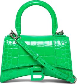 Сумка Balenciaga XS Hourglass Top Handle Bag Vivid Green, зеленый 592833 1u6ak 3809 | green