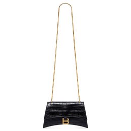 Сумка через плечо Balenciaga Crush с цепочкой, цвет Черный 736016 210ix 1000 | black
