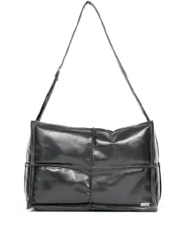 Maison Margiela logo-plaque leather shoulder bag 23971821
