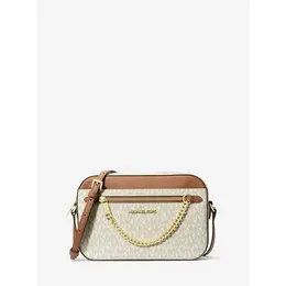 Сумка кросс-боди Michael Kors, фактура зернистая, рельефная, бежевый 102834079884