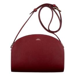 A.P.C. A.P.C Demi-Lune Grained Leather Crossbody Bag pxblh-f61048