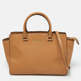 Michael Kors Tan Leather Medium Selma Tote 1012822