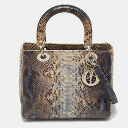 Christian Dior Ombre Blue Python Medium Lady Christian Dior Tote 1012496