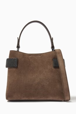 Brunello Cucinelli Monili-embellished Tote Bag in Suede 217460876_15