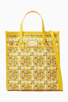 Dolce & Gabbana Medium Majolica-print Shopping Tote Bag in Canvas 217525313_27