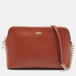 DKNY Brown Leather Dome Crossbody Bag 1013652